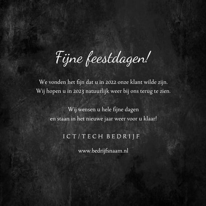 Zakelijke kerstkaart nieuwjaar 2023 tech ict goud 3
