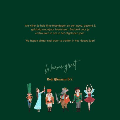 Zakelijke kerstkaart notenkraker kerstkrans 3