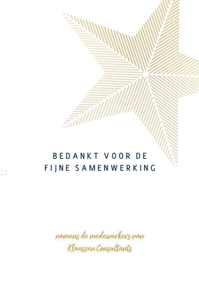 Zakelijke kerstkaart retro sterren en logo 3
