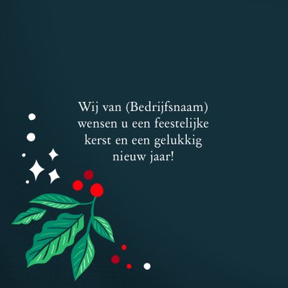 Zakelijke kerstkaart rood groen met logo en foto 2