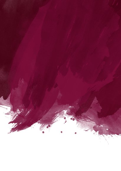 Zakelijke kerstkaart rood watercolour stroken goudlook logo Achterkant
