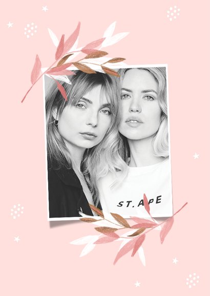Zakelijke kerstkaart roze stijlvol beauty 2