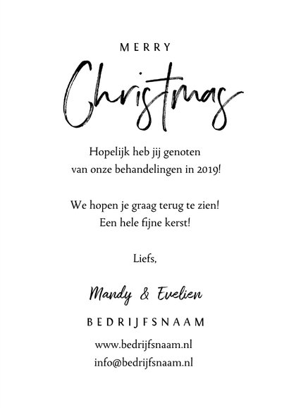 Zakelijke kerstkaart roze stijlvol beauty 3