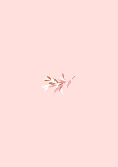 Zakelijke kerstkaart roze stijlvol beauty Achterkant