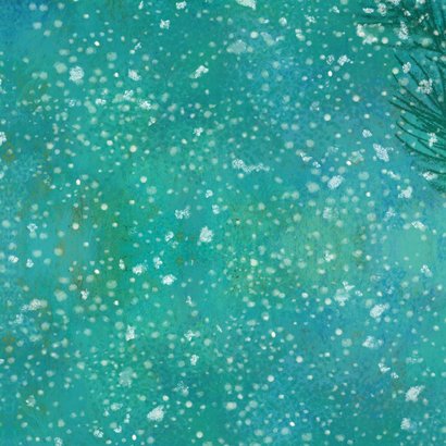 Zakelijke kerstkaart sneeuw op dennenboom en kerstballen Achterkant