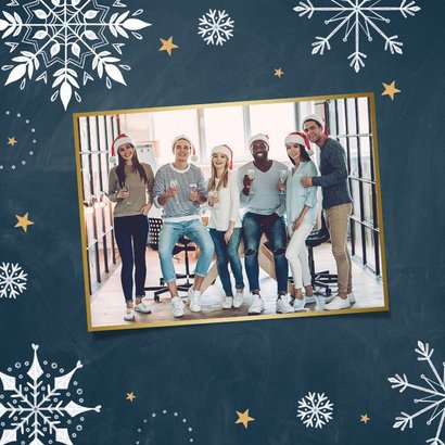 Zakelijke kerstkaart sneeuwvlokjes hip 2027 2