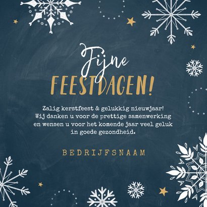 Zakelijke kerstkaart sneeuwvlokjes hip 2027 3