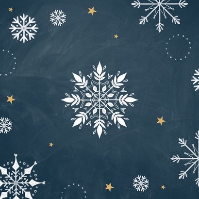 Zakelijke kerstkaart sneeuwvlokjes hip 2027 Achterkant