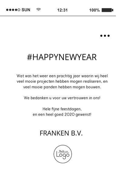 Zakelijke kerstkaart social media tijdlijn terugblik op 2019 3