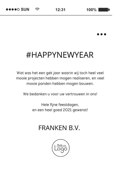 Zakelijke kerstkaart social media tijdlijn terugblik op 2020 3