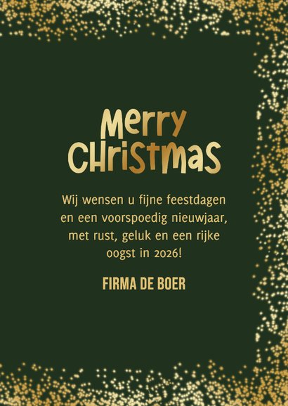 Zakelijke kerstkaart sprankelend merry christmas foto 3