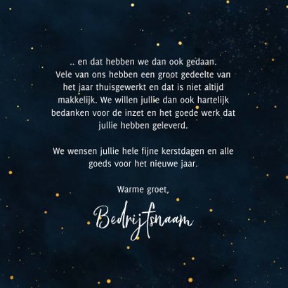 Zakelijke kerstkaart 'staying home for christmas' 3