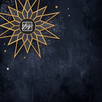 Zakelijke kerstkaart ster logo chique prettige feestdagen 2
