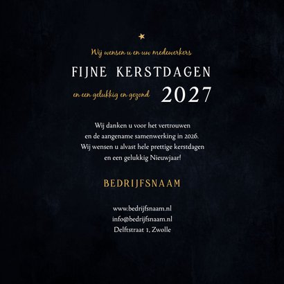 Zakelijke kerstkaart ster logo chique prettige feestdagen 3