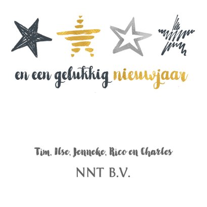 Zakelijke kerstkaart sterren en foto 3