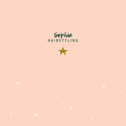 Zakelijke kerstkaart sterren glitterlook 3