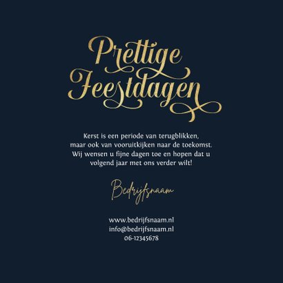 Zakelijke kerstkaart sterren goud prettige feestdagen 3
