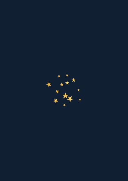 Zakelijke kerstkaart sterren goud stijlvol fijne feestdagen Achterkant