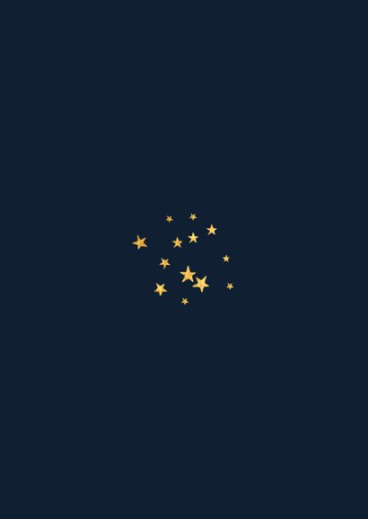 Zakelijke kerstkaart sterren goud stijlvol fijne feestdagen Achterkant