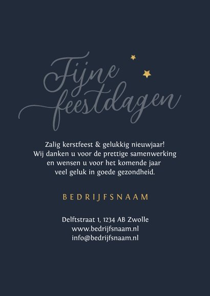 Zakelijke kerstkaart stijlvol fijne feestdagen vuurwerk foto 3