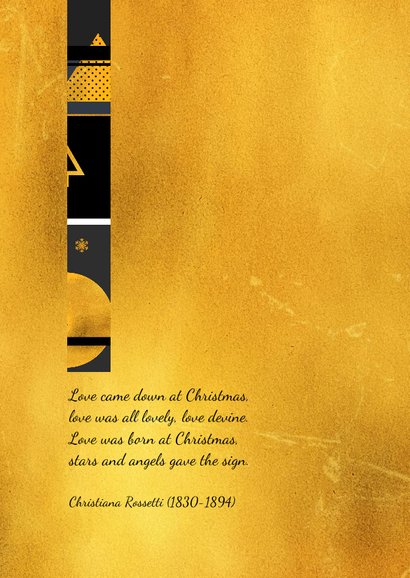 Zakelijke kerstkaart stijlvol goud 2
