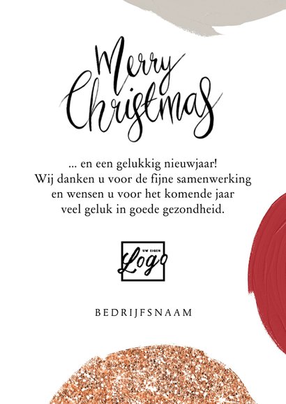 Zakelijke kerstkaart stijlvol sterren foto's verf 3
