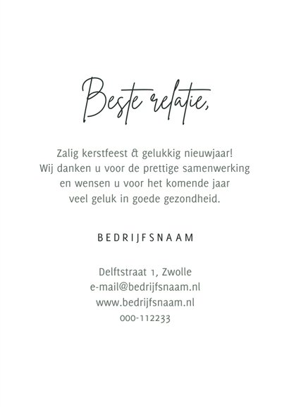 Zakelijke kerstkaart stijlvol sterren gezonde feestdagen 3