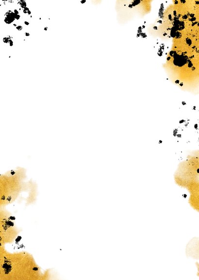 Zakelijke kerstkaart stoer goud met zwart fotocollage Achterkant