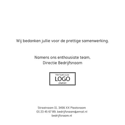 Zakelijke kerstkaart succesvol 3