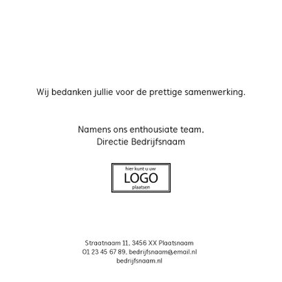 Zakelijke kerstkaart succesvol 3