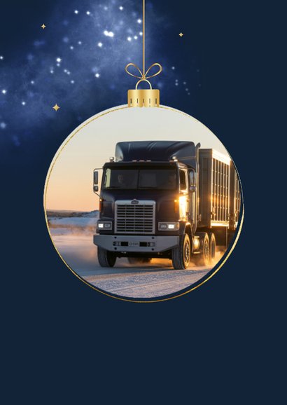 Zakelijke kerstkaart transport foto sparkles internationaal 2