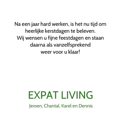 Zakelijke kerstkaart typografie groen 3