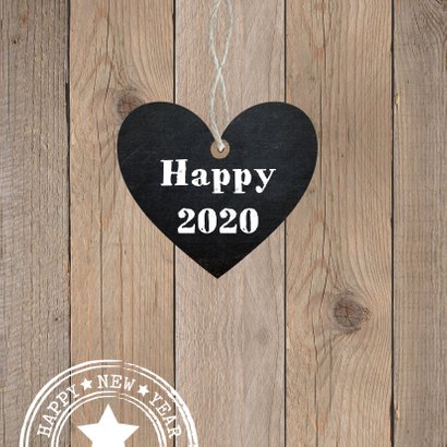 Zakelijke kerstkaart typografie hout 2