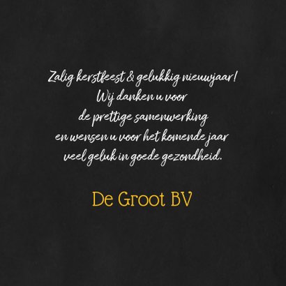 Zakelijke kerstkaart typografie krijtbord 3