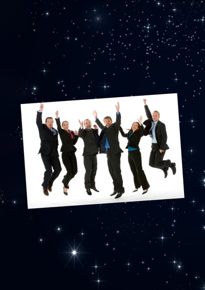 Zakelijke kerstkaart typografie sterretjes 2