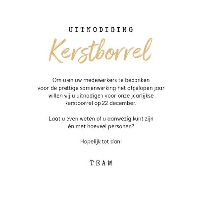Zakelijke kerstkaart uitnodiging kerstborrel industrieel 3