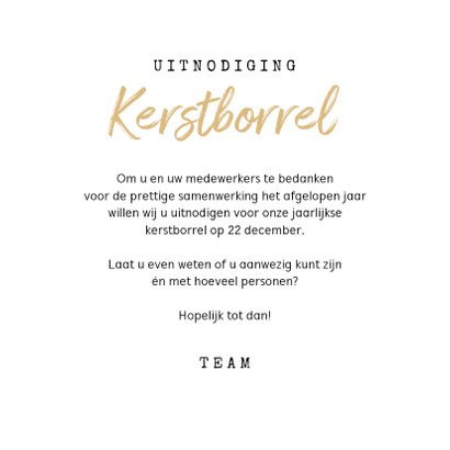 Zakelijke kerstkaart uitnodiging kerstborrel industrieel 3