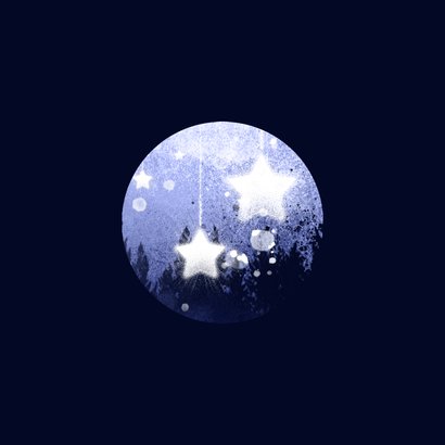 Zakelijke kerstkaart vallende sterren wens Achterkant