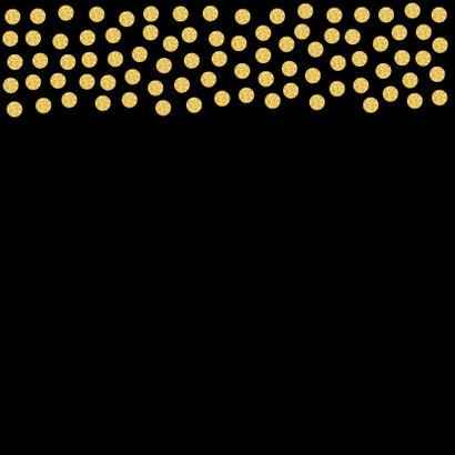 Zakelijke kerstkaart vierkant confetti goud 2