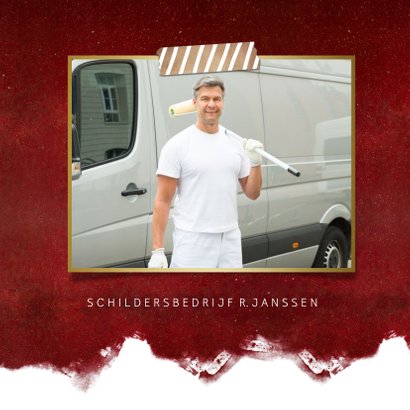 Zakelijke kerstkaart voor een schilder met verfroller 2