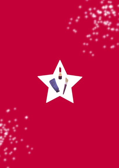 Zakelijke kerstkaart voor kapster of schoonheidssalon Achterkant