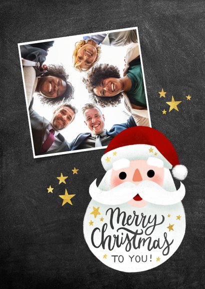 Zakelijke kerstkaart vrolijke kerstman en Merry Christmas 2