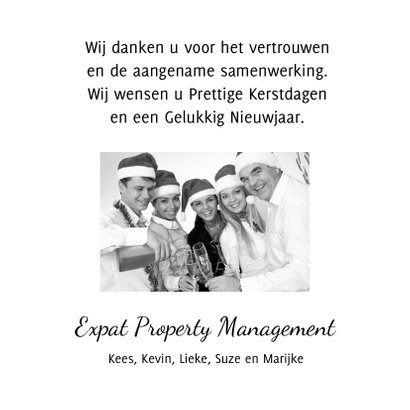 Zakelijke kerstkaart waterverf sterren goud 3