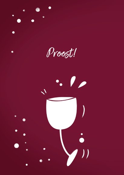 Zakelijke Kerstkaart Wijn goud met logo 2