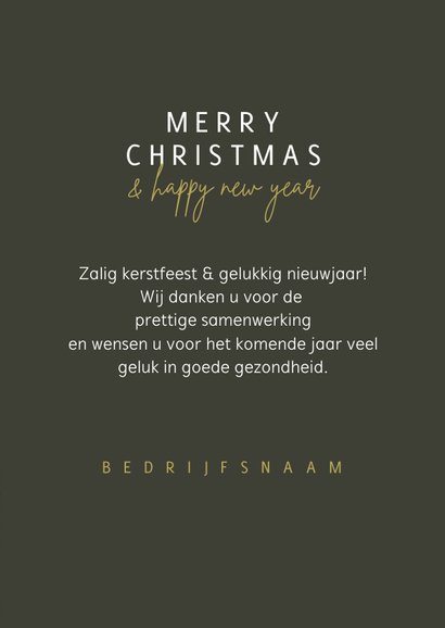 Zakelijke kerstkaart winter merry christmas happy new year 3