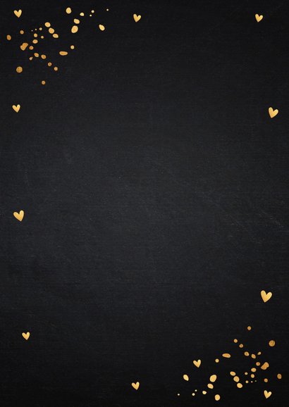 Zakelijke kerstkaart zwart foto goudlook confetti 2