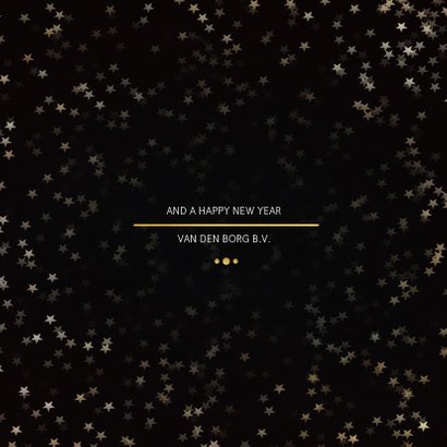 Zakelijke kerstkaart zwart met foto - een gouden kerst 3