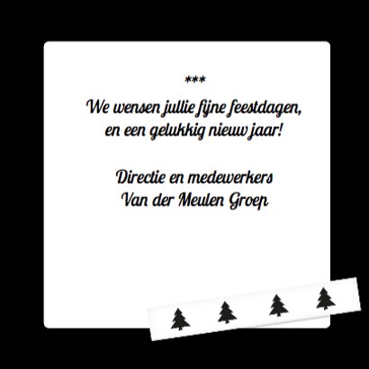Zakelijke kerstkaart zwart wit 3
