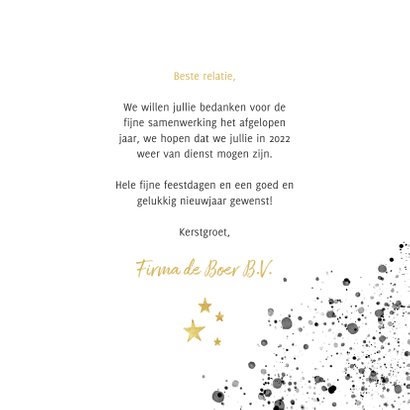Zakelijke kerstkaart zwarte waterverf en gouden typografie 3