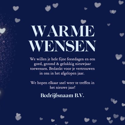 Zakelijke kerstkaarten holografisch hart warme wensen 3